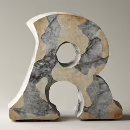 marble font with a grey and tan background