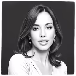 a black and white image of a woman