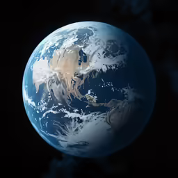the earth with some clouds around it