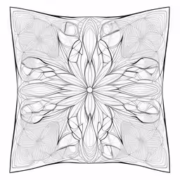 an image of a square frame with a large flower on the center,a white square with some flowers on it