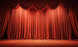 an image of a theatre setting that is red