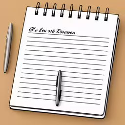 notebook with a stylus next to it