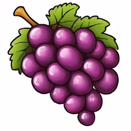 grapes with leaves on a white background