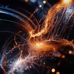 the fire is coming out of a bowl
