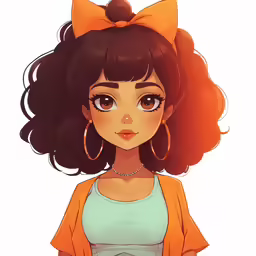 anime girl with a cat ears and a green shirt