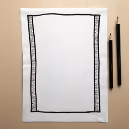 two black pens sitting next to an empty paper