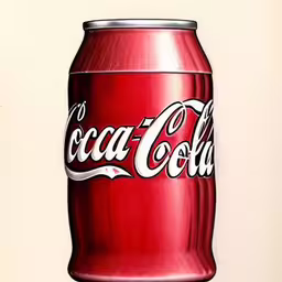 an illustration of a coke can that is advertising coca - cola