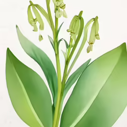 a green flower is blooming and budding from it