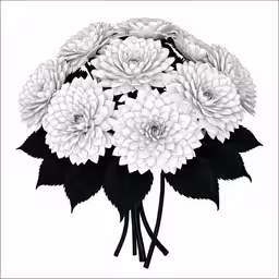 the painting has been created to look like dahlias