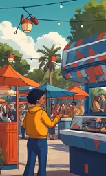 this artwork is inspired like an animated park scene