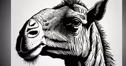 a drawing of a zebra