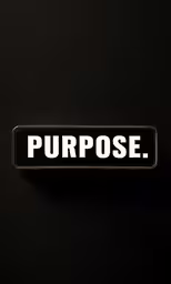 the sign is mounted on the black wall