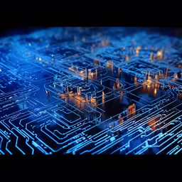 the image is made of many different types of electronic technology