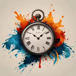 there is a clock that is in the middle of it
