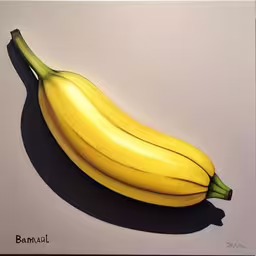 a yellow banana on a white background