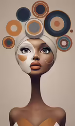 the image shows an african american woman with circles on her head