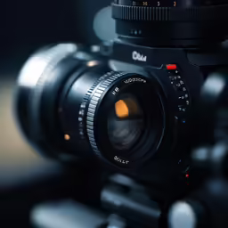 the focal point on a professional digital camera