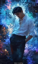 a young man in a white shirt and brown tie