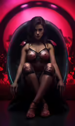 the poster depicts a girl in a bra and panties