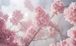 purple flowers growing out of the branch with sunshine coming in