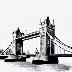 an old fashioned photo of the tower bridge