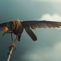 an image of a bird with its wings spread