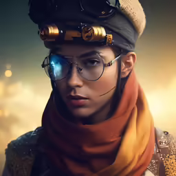 the character is wearing some sunglasses and a hat