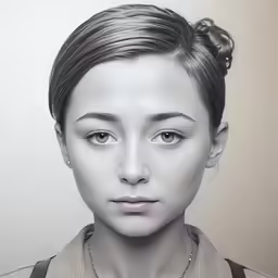 the photo of the girl has a sad look