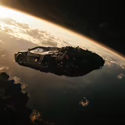 a very nice looking car in the air