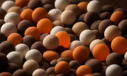 many different colored balls sitting together in a bowl