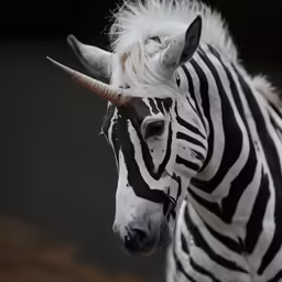 a zebra is standing alone by himself and staring at the camera