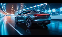 the new audi concept suv driving down a city street