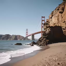 the beach near the ocean with waves rolling in front of the shore