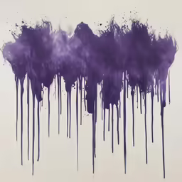 purple paint dropping down into the air