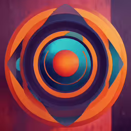 a colorful, circular object is being taken from above,abstract design consisting of three overlapping circles