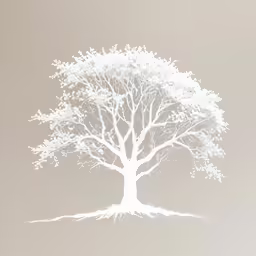 a large tree with a light colored background