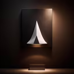the lamp in the corner is on the shelf