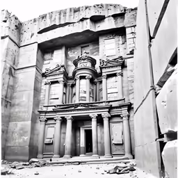 this is an old photo of an old building