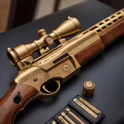 an old gun and a couple of brass lighters