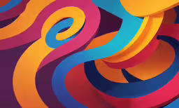 an abstract painting of colorful stripes in pink, yellow and orange,abstract, distorted art work with bright colors