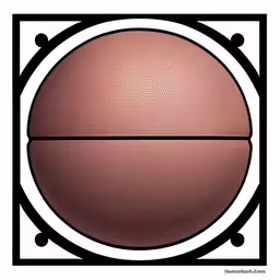 a basketball in a black and white frame,an illustration of a basketball over a white background,basketball in a square frame on a white background,a basketball with an ornamental border around it,a basketball in a frame is shown in black and white