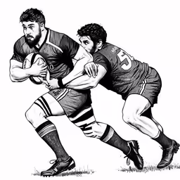 the rugby players are going after the ball
