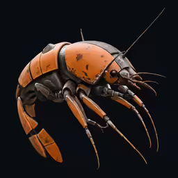 the giant, strange insect looks like it is in action