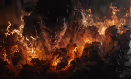 the image shows a demon and other hellfire objects