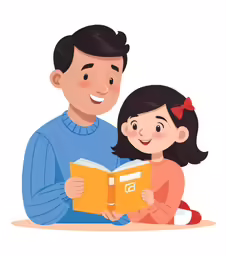 a couple reading a book together while sitting on the floor