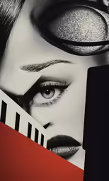 an abstract picture of a woman with eyelashes