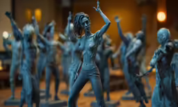 a statue of a woman with arms outstretched