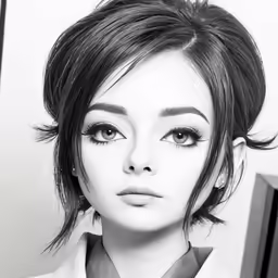 a girl is dressed in a dress shirt and tie