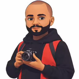a man with a camera in his hand