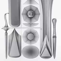 the pattern for the top of an unusual object